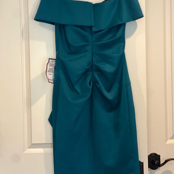 Xscape Strapless Teal Dress - Picture 3 of 3